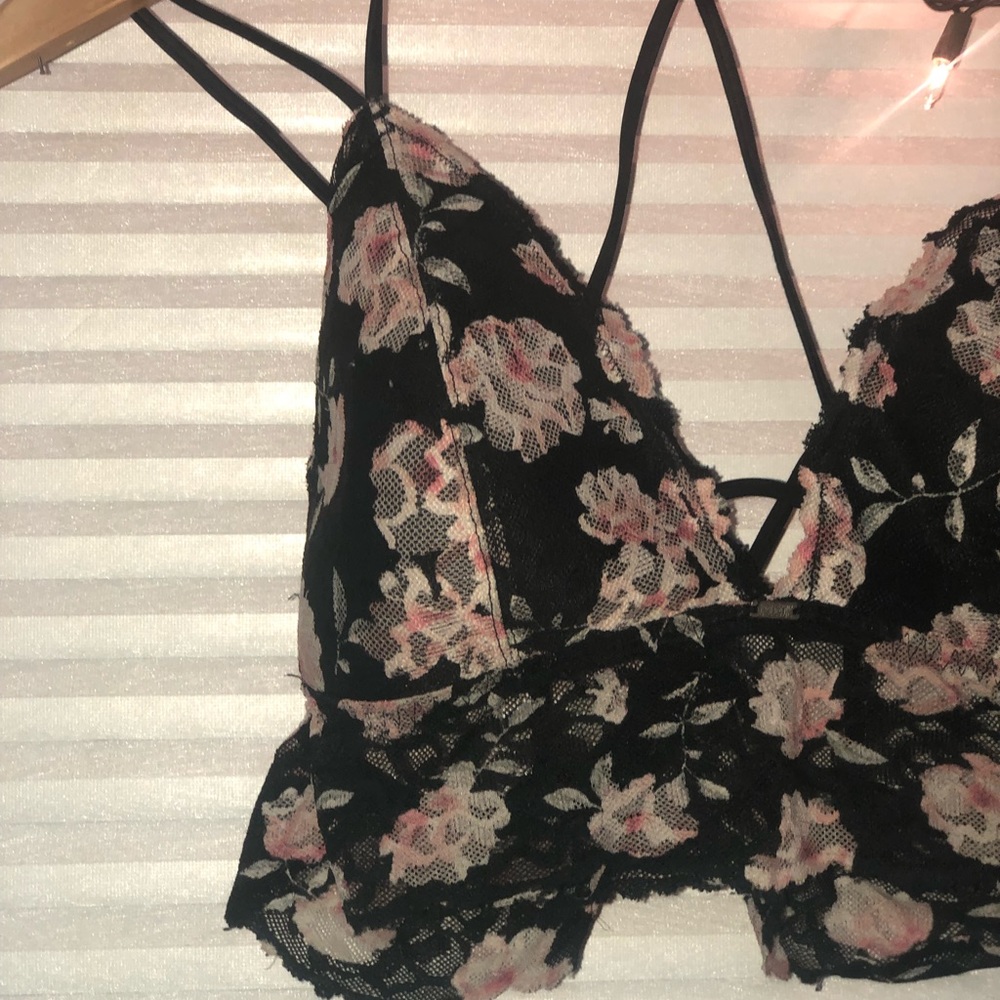 PINK floral bralette